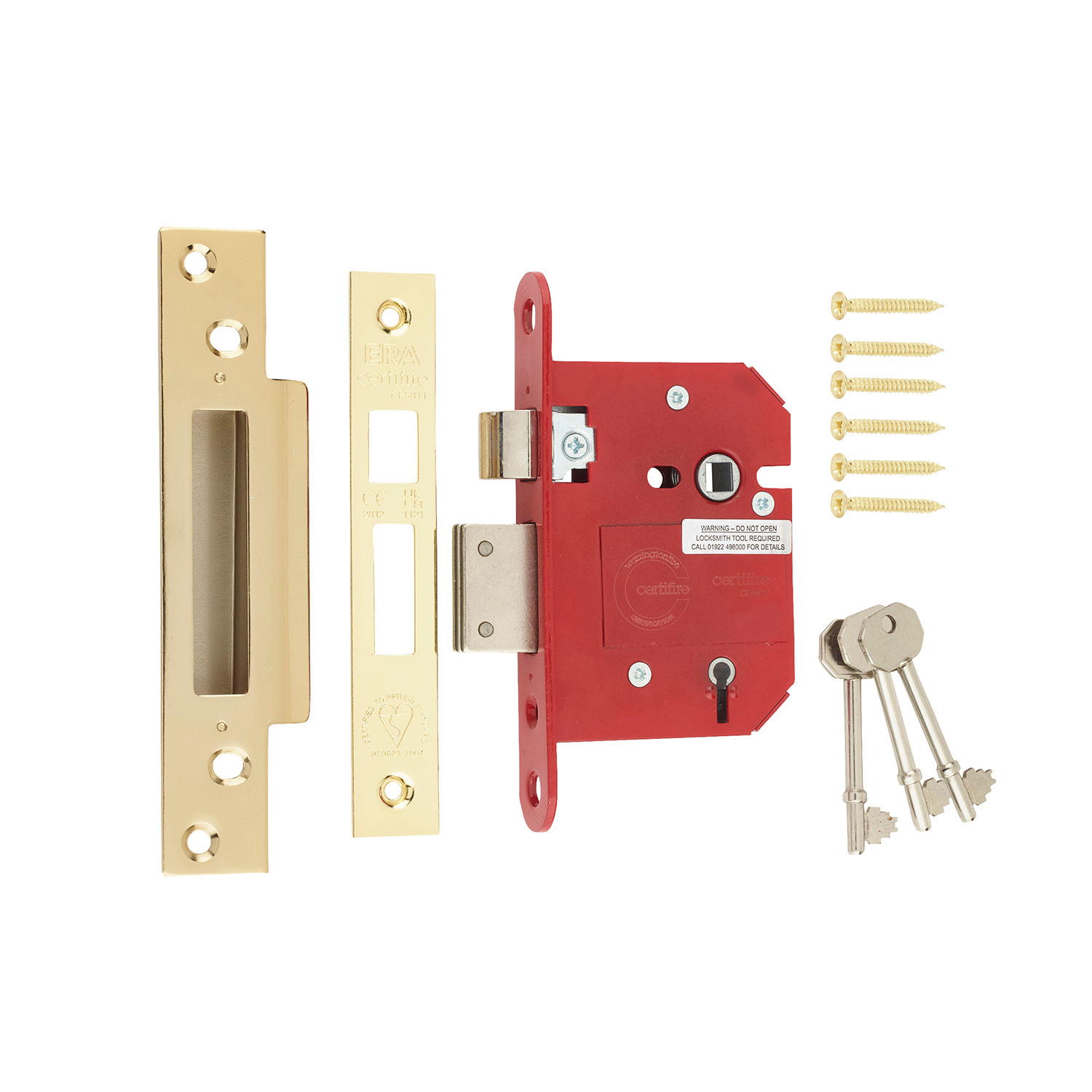 ERA Fortress 3 Inch Sash Lock - Polished Brass